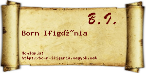 Born Ifigénia névjegykártya